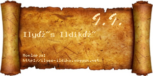 Ilyés Ildikó névjegykártya