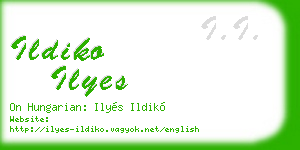 ildiko ilyes business card