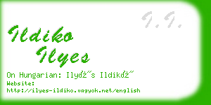 ildiko ilyes business card